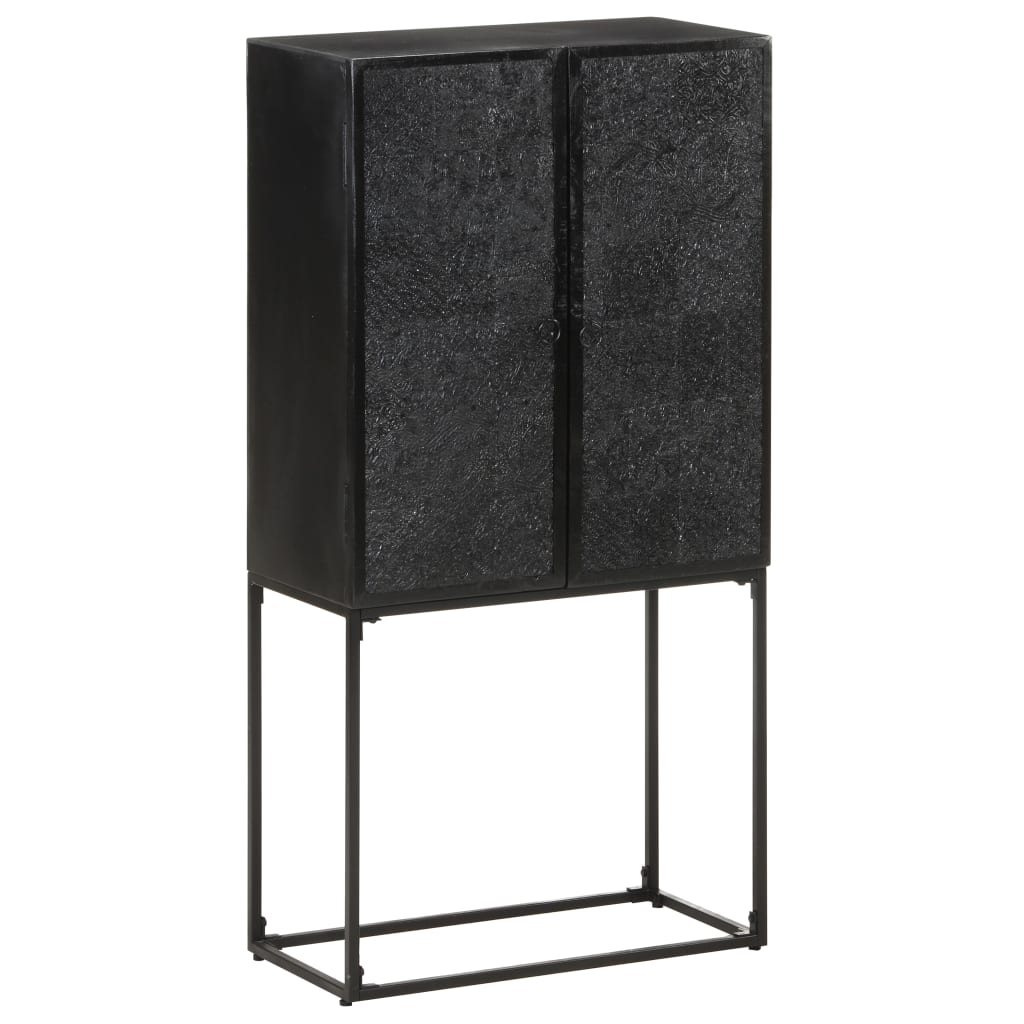 Senkki musta 60x30x120 cm täysi akaasiapuu ja mangopuu - Sisustajankoti.fi
