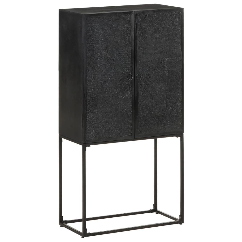 Senkki musta 60x30x120 cm täysi akaasiapuu ja mangopuu - Sisustajankoti.fi