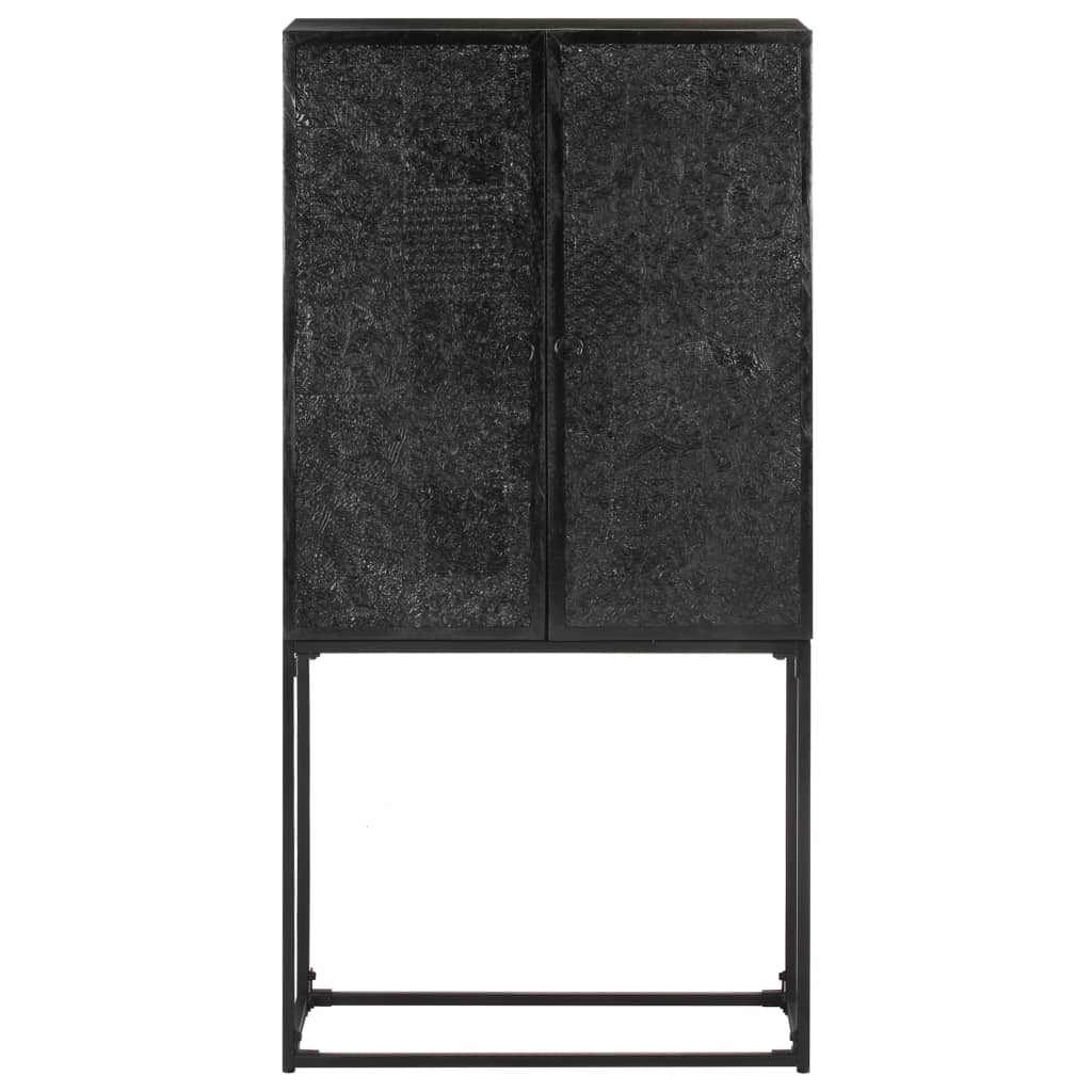 Senkki musta 60x30x120 cm täysi akaasiapuu ja mangopuu - Sisustajankoti.fi