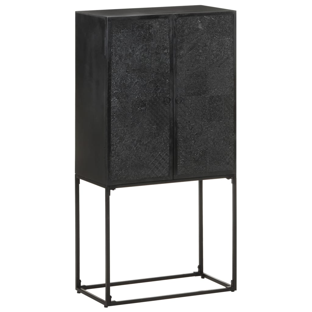 Senkki musta 60x30x120 cm täysi akaasiapuu ja mangopuu - Sisustajankoti.fi