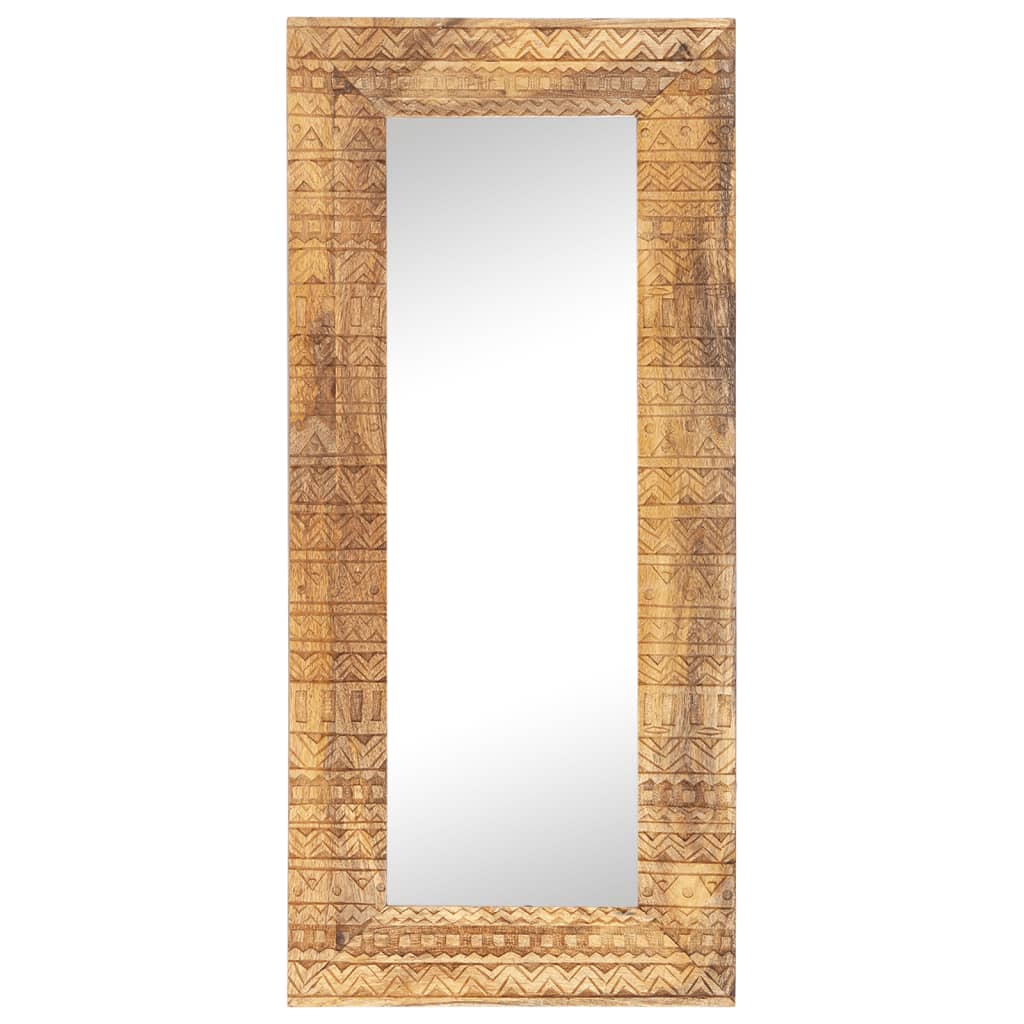 Käsinveistetty peili 110x50x11 cm täysi mangopuu - Sisustajankoti.fi