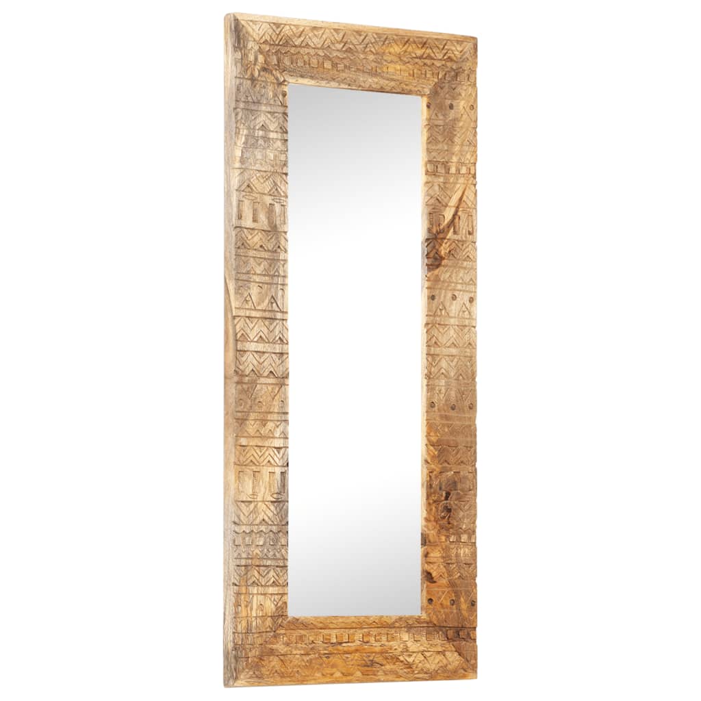 Käsinveistetty peili 110x50x11 cm täysi mangopuu - Sisustajankoti.fi