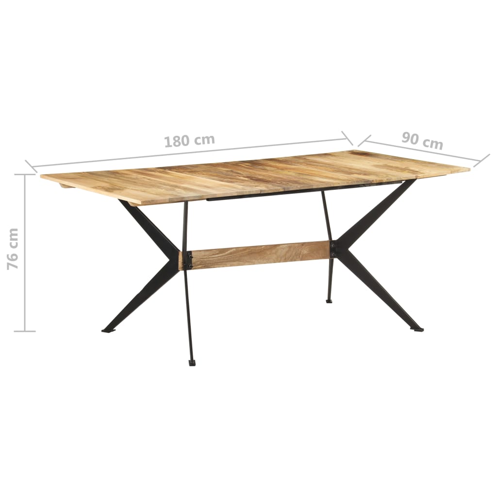 Ruokapöytä 180x90x76 cm täysi mangopuu - Sisustajankoti.fi