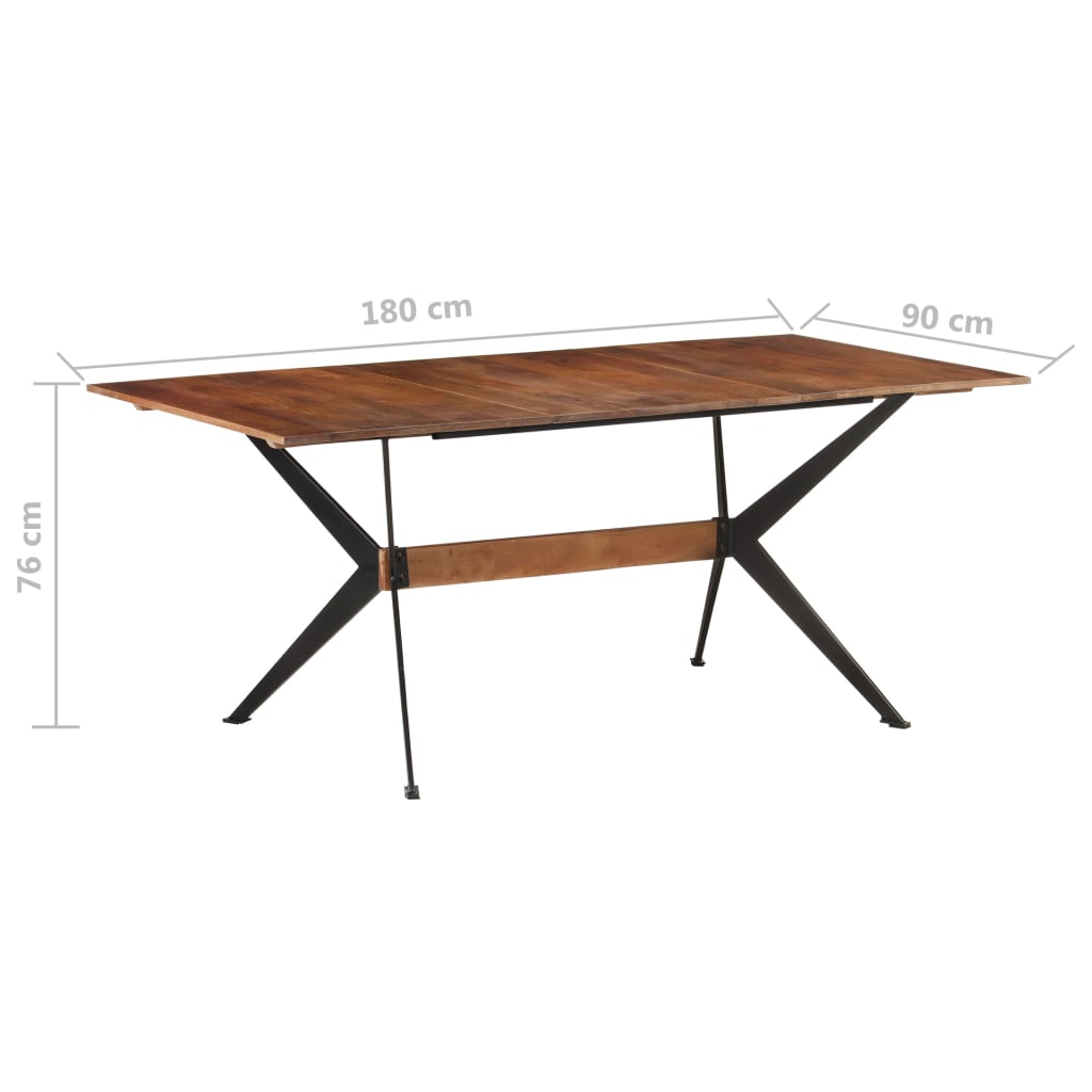 Ruokapöytä 180x90x76 cm täysi mangopuu - Sisustajankoti.fi