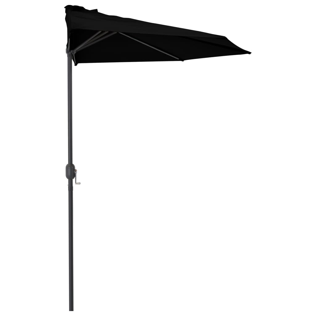 Aurinkovarjo ulkotiloihin alumiinitanko musta 300x150x253 cm - Sisustajankoti.fi