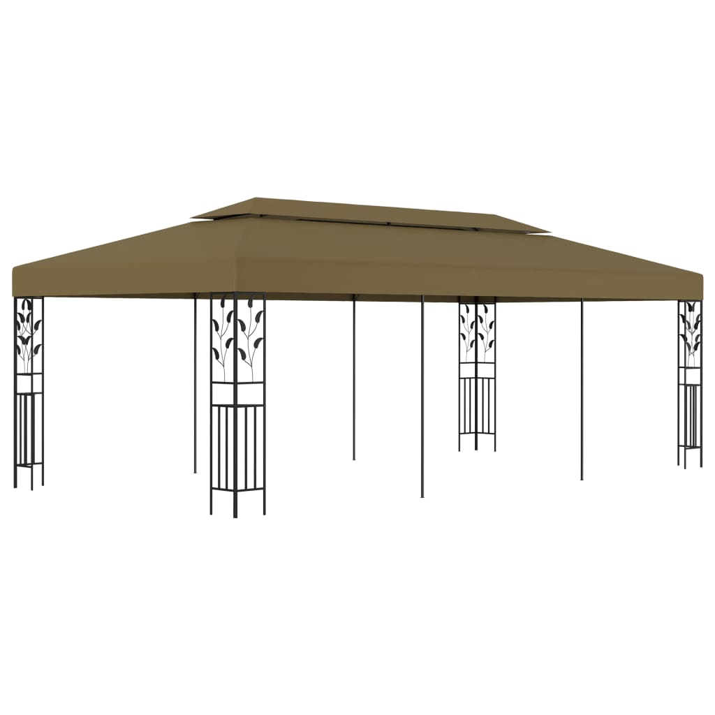 Huvimaja 6x3 m ruskeanharmaa 180 g/m² - Sisustajankoti.fi