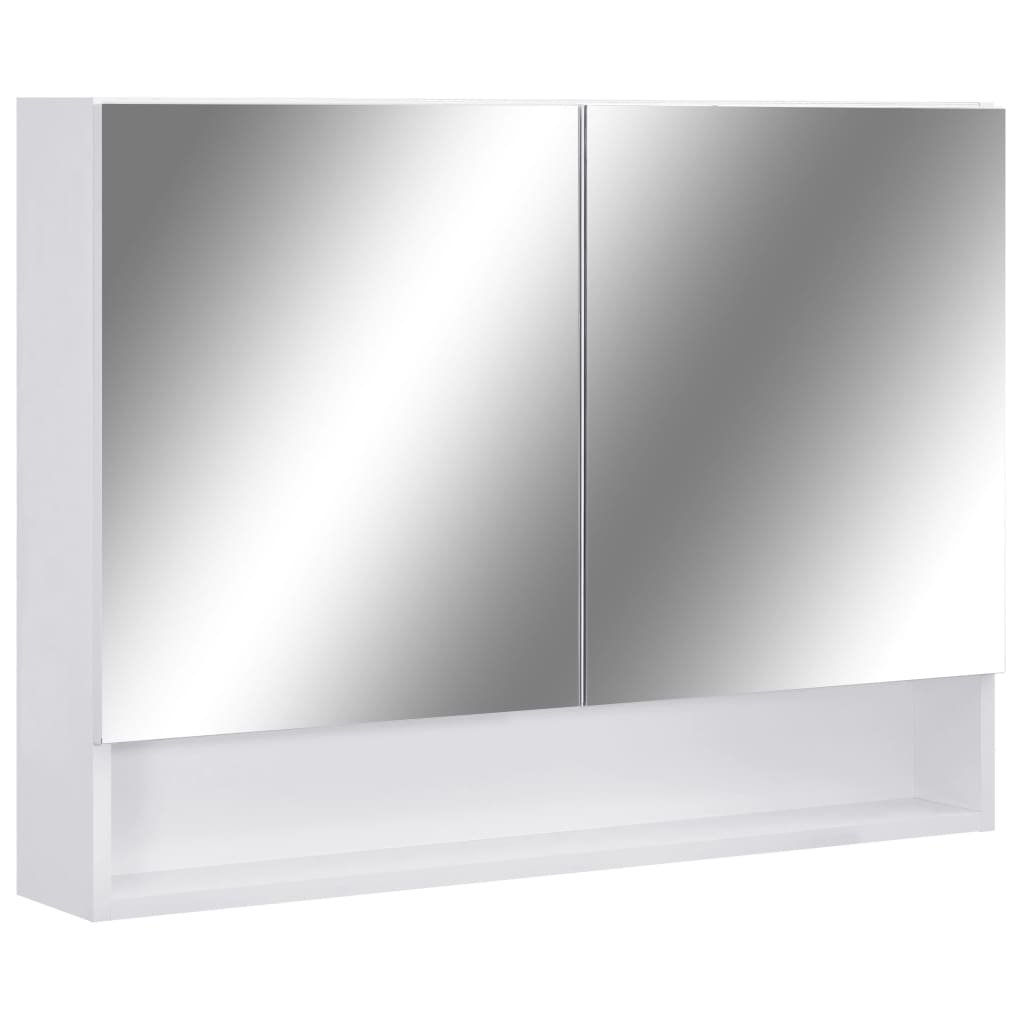 LED kylpyhuoneen peilikaappi valkoinen 80x15x60 cm MDF - Sisustajankoti.fi