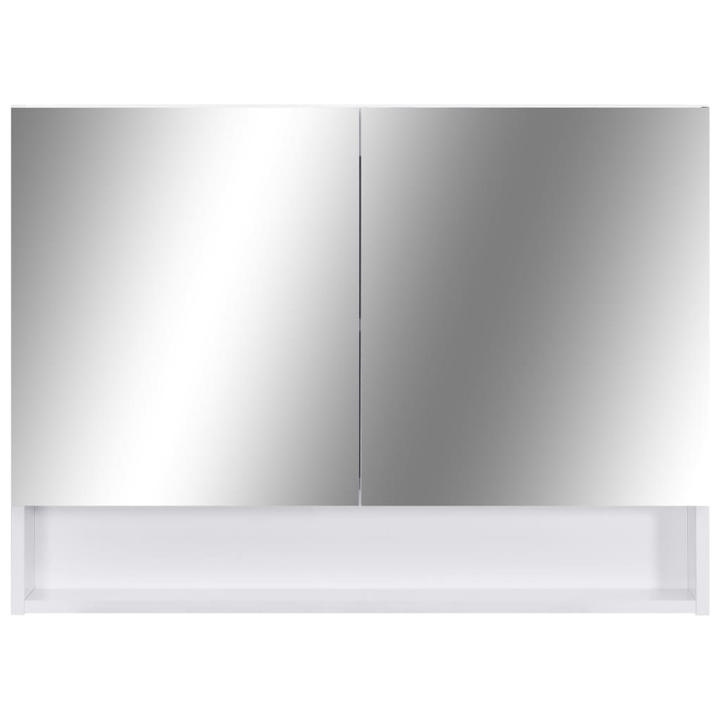 LED kylpyhuoneen peilikaappi valkoinen 80x15x60 cm MDF - Sisustajankoti.fi