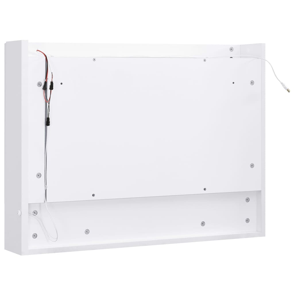 LED kylpyhuoneen peilikaappi valkoinen 80x15x60 cm MDF - Sisustajankoti.fi