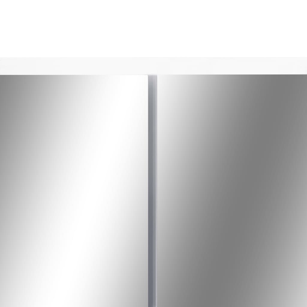 LED kylpyhuoneen peilikaappi valkoinen 80x15x60 cm MDF - Sisustajankoti.fi