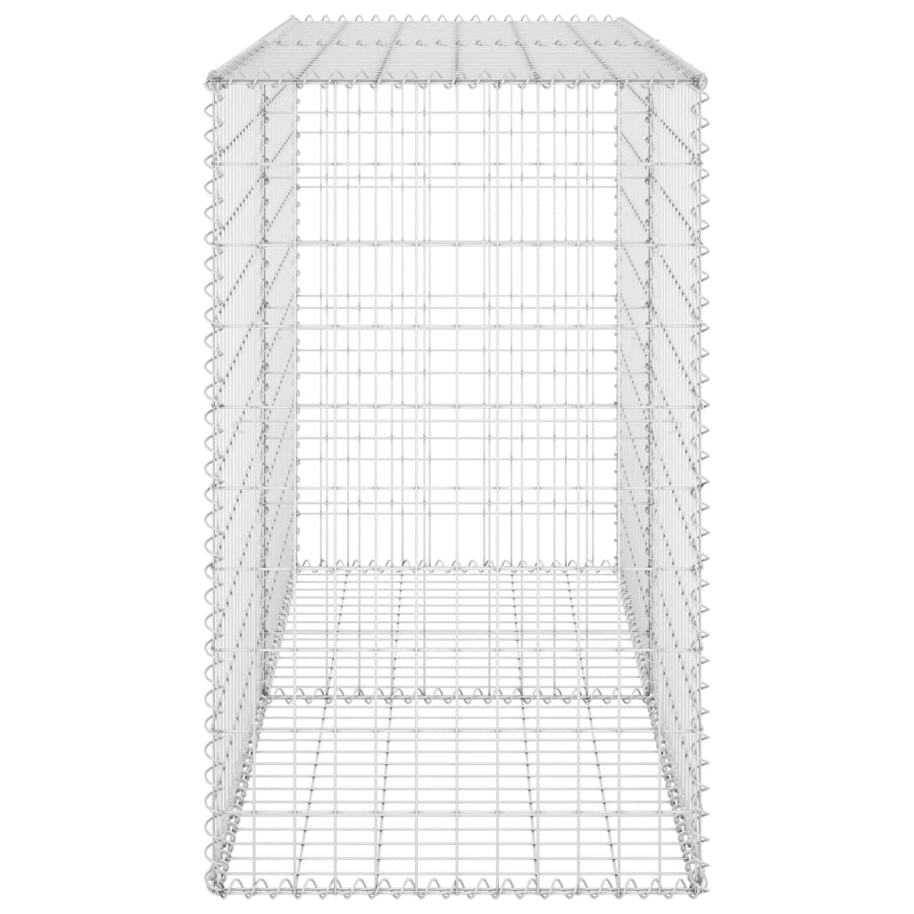 Gabion-kivikori kansilla galvanoitu teräs 150x60x100 cm - Sisustajankoti.fi