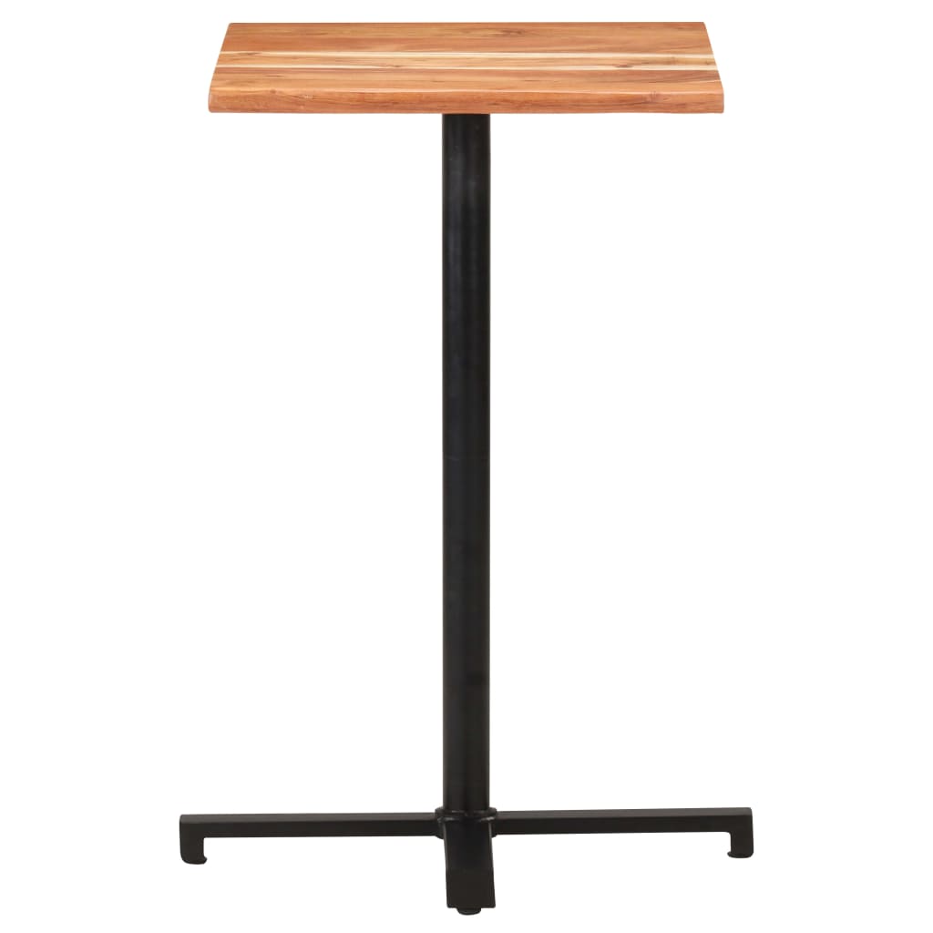 Baaripöytä elävät reunat 50x50x110 cm täysi akaasiapuu - Sisustajankoti.fi