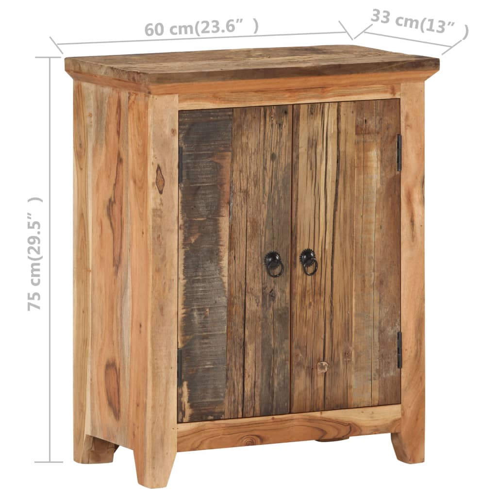 Senkki 60x33x75 cm täysi akaasiapuu ja kierrätetty täyspuu - Sisustajankoti.fi