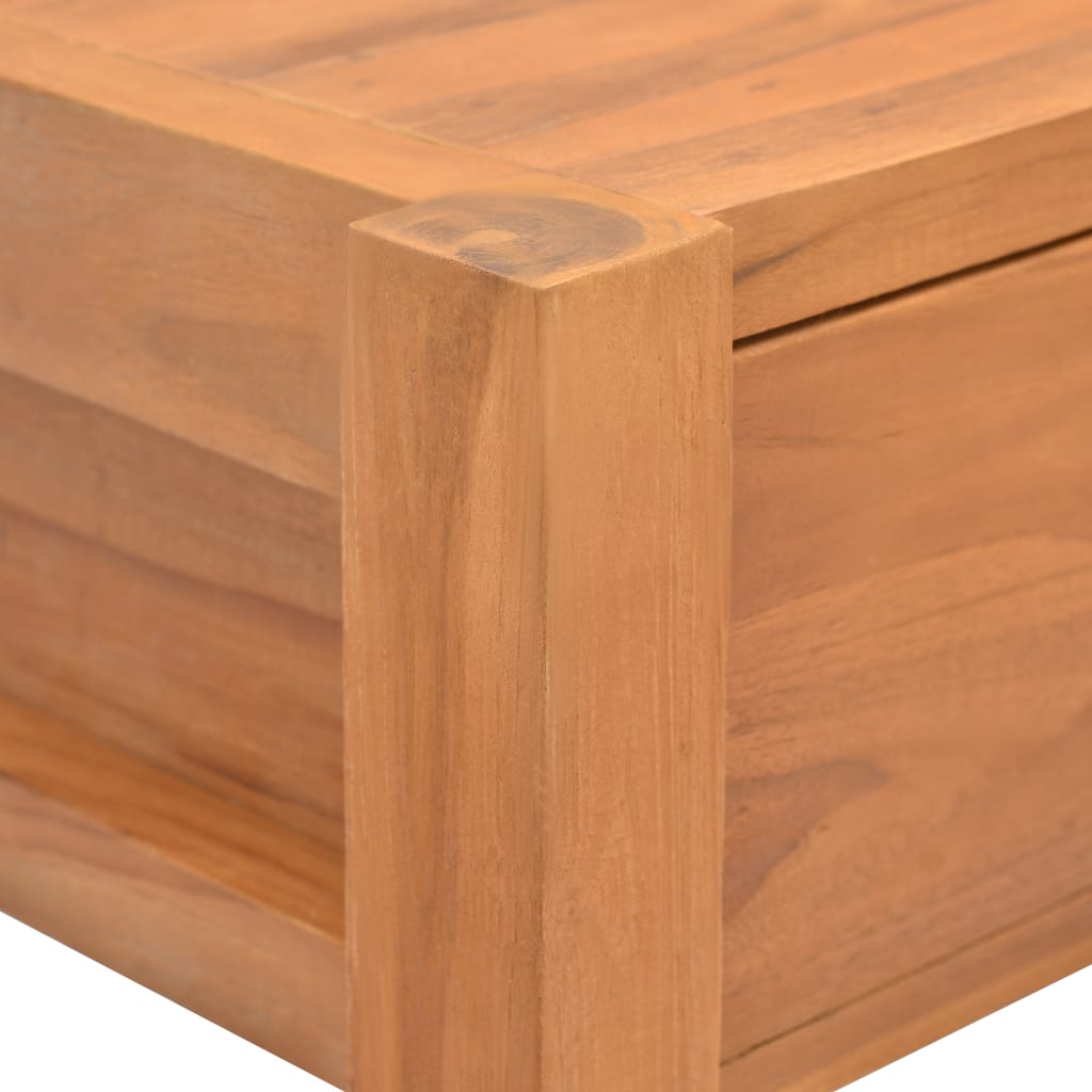 Kirjoituspöytä 2 vetolaatikolla 100x40x75cm kierrätetty tiikki - Sisustajankoti.fi