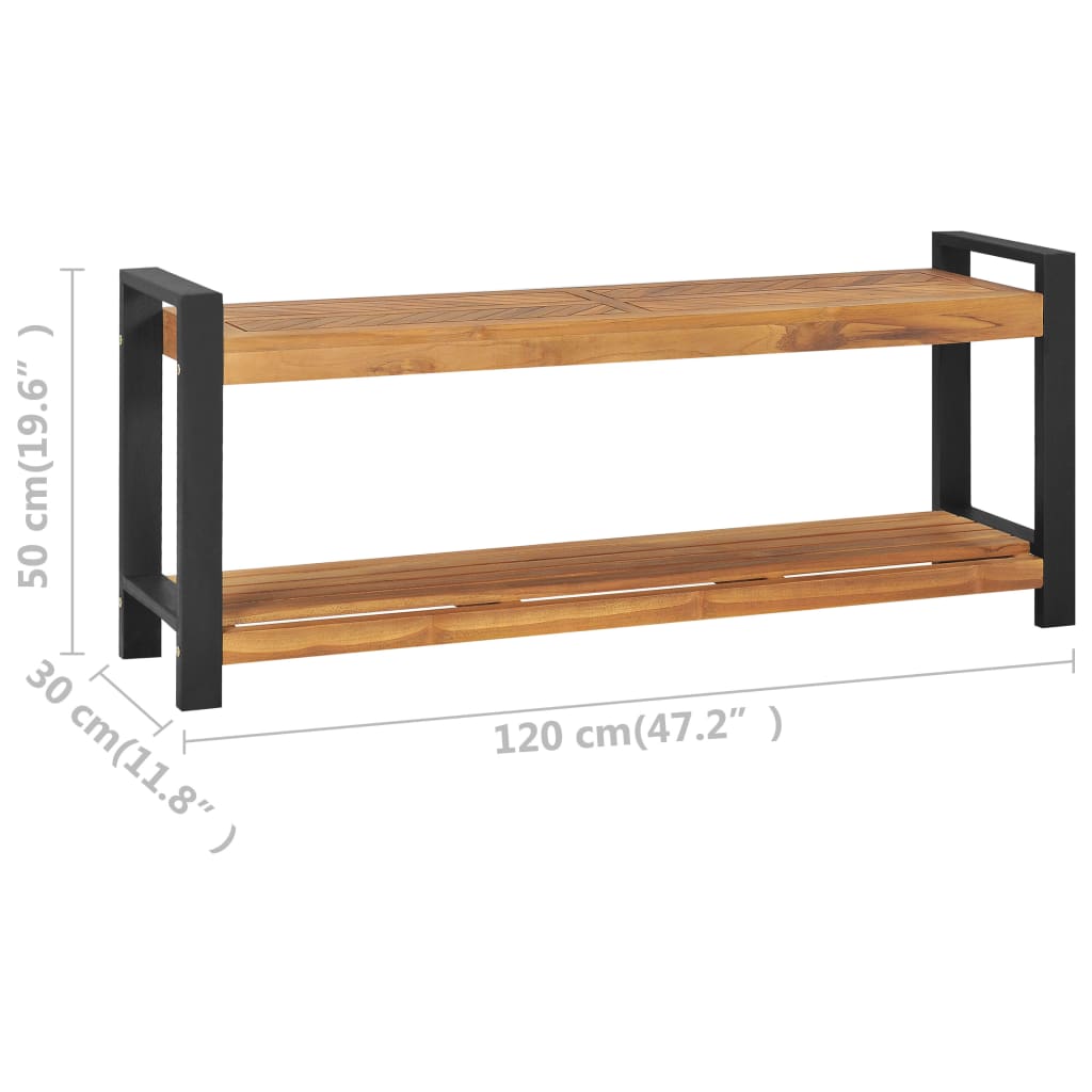 Penkki 120 cm täysi tiikki - Sisustajankoti.fi