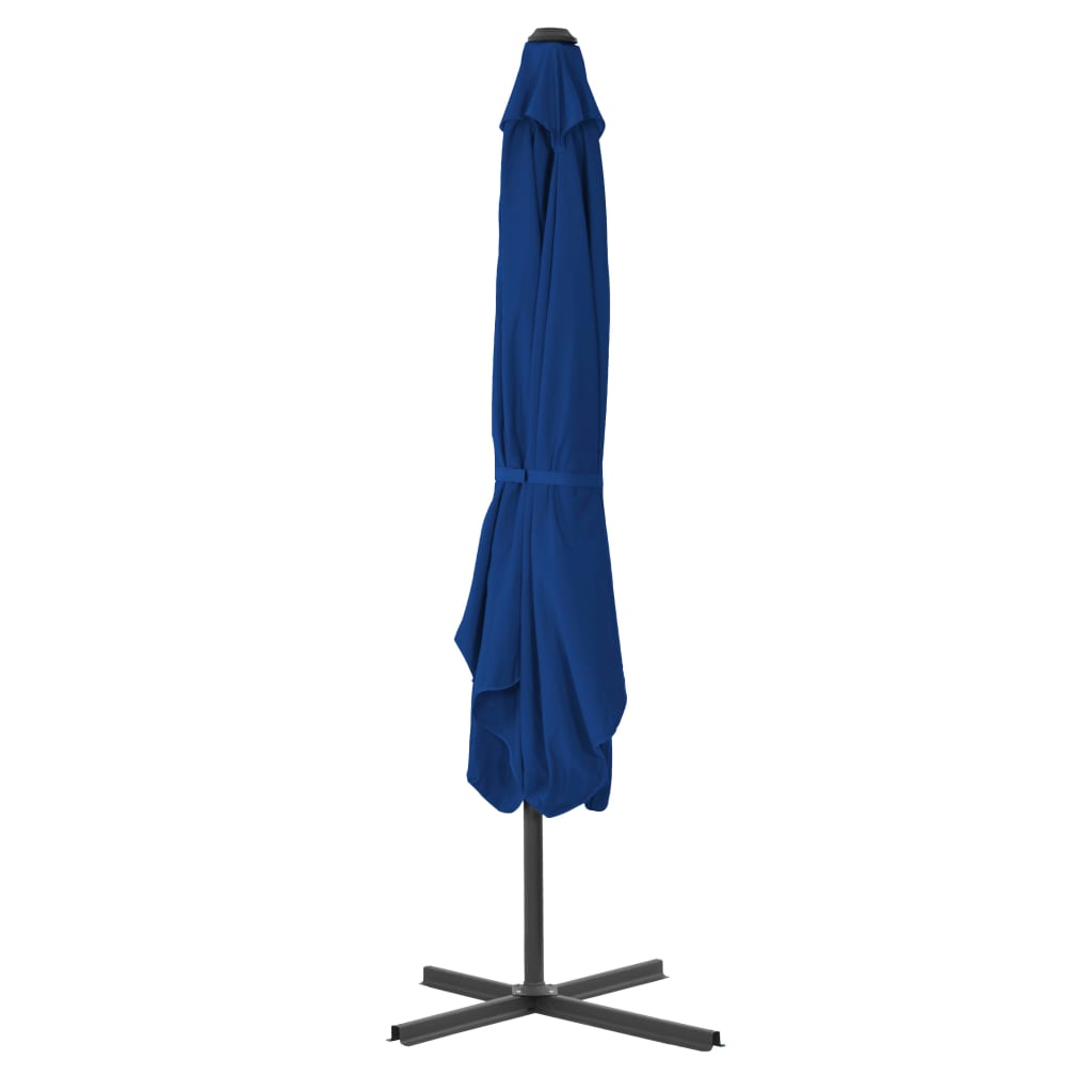 Aurinkovarjo terästangolla sininen 250x250x230 cm - Sisustajankoti.fi