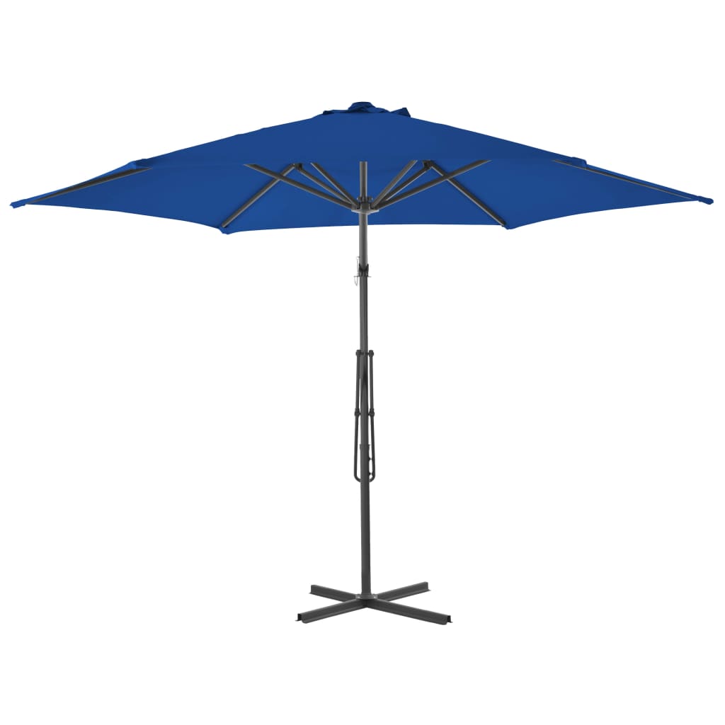 Aurinkovarjo terästangolla sininen 300x230 cm - Sisustajankoti.fi