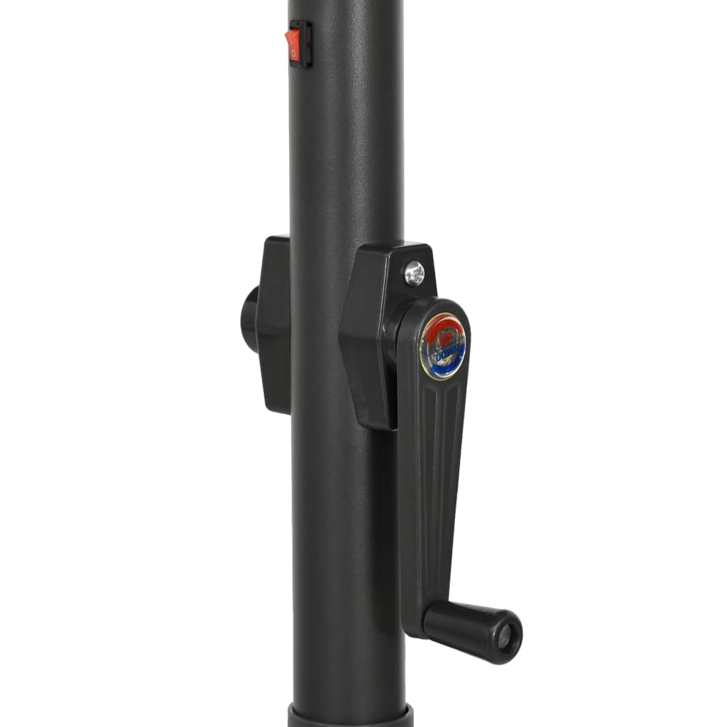 Aurinkovarjo LED-valolla antrasiitti 200x211 cm alumiini - Sisustajankoti.fi