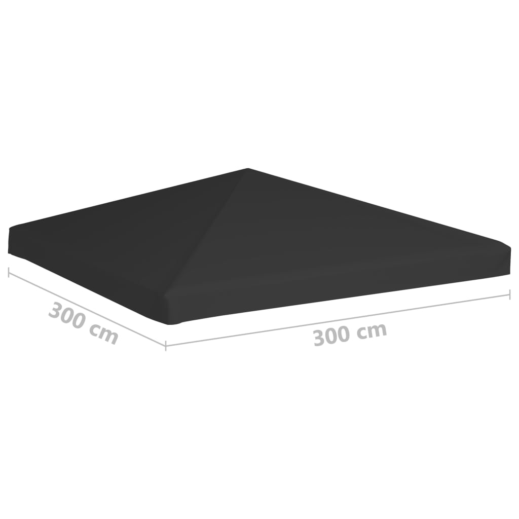 Huvimajan katto 270 g /m² 3x3 m musta - Sisustajankoti.fi