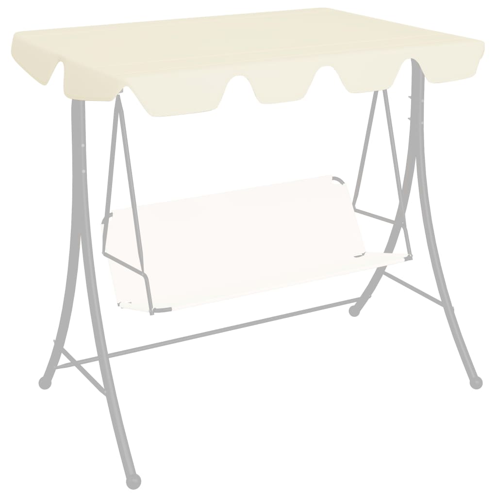 Vaihtokatos puutarhakeinuun kerma 226x186 cm 270 g/m² - Sisustajankoti.fi