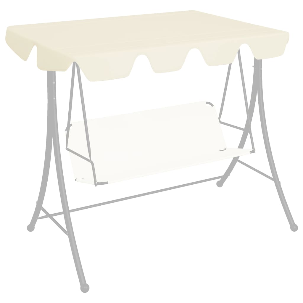 Vaihtokatos puutarhakeinuun kerma 150/130x70/105 cm - Sisustajankoti.fi