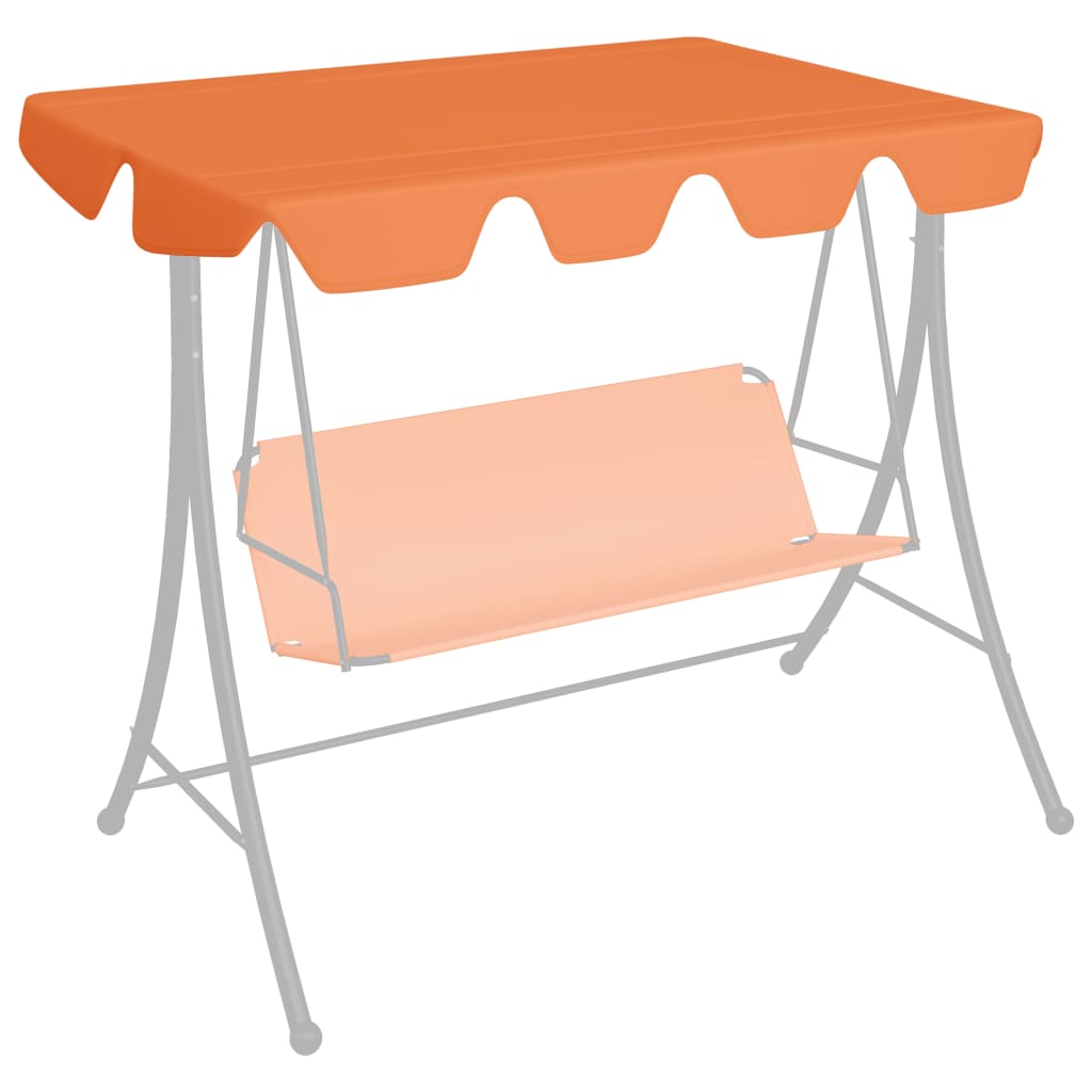 Vaihtokatos puutarhakeinuun oranssi 192x147 cm 270 g/m² - Sisustajankoti.fi