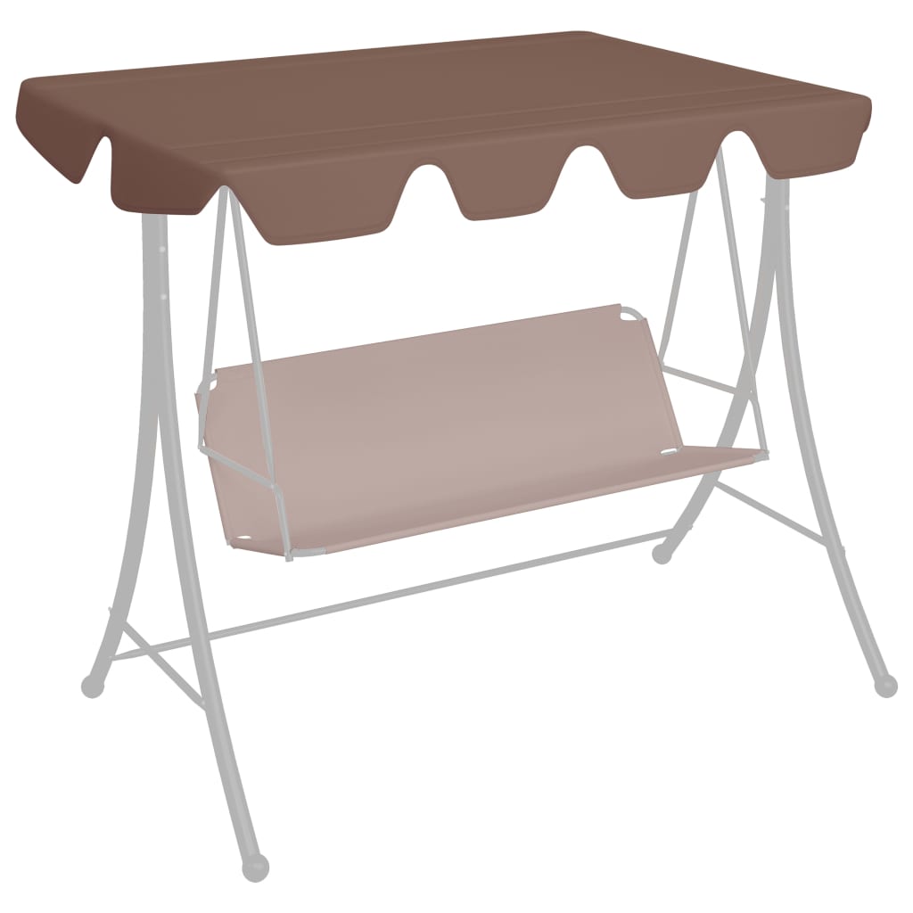Vaihtokatos puutarhakeinuun ruskea 150/130x70/105 cm - Sisustajankoti.fi