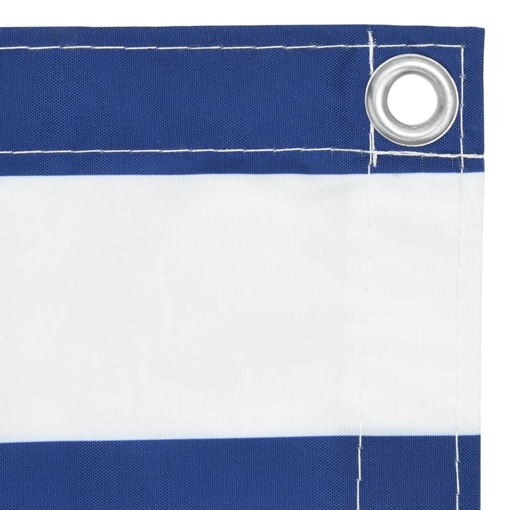 Parvekkeen suoja sinivalkoinen 75x300 cm Oxford kangas - Sisustajankoti.fi