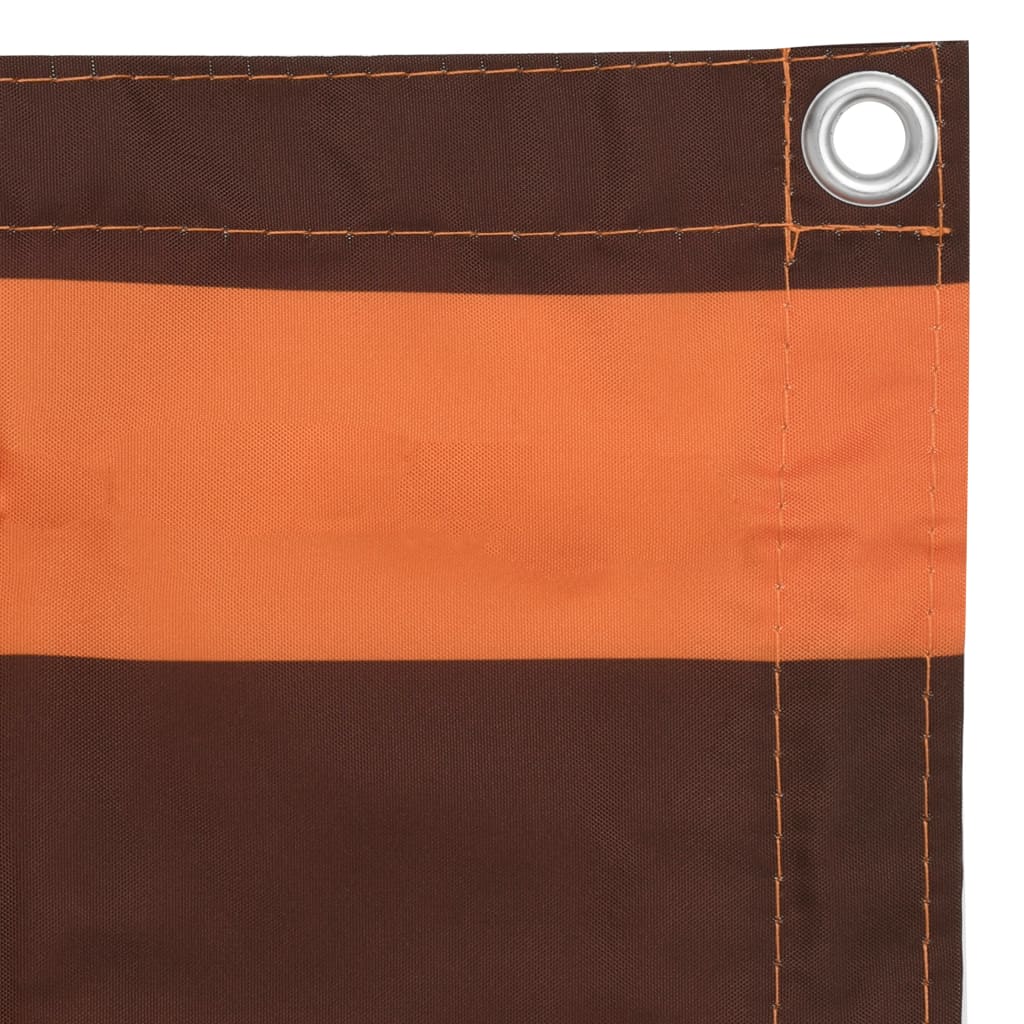 Parvekkeen suoja oranssi ja ruskea 90x600 cm Oxford kangas - Sisustajankoti.fi