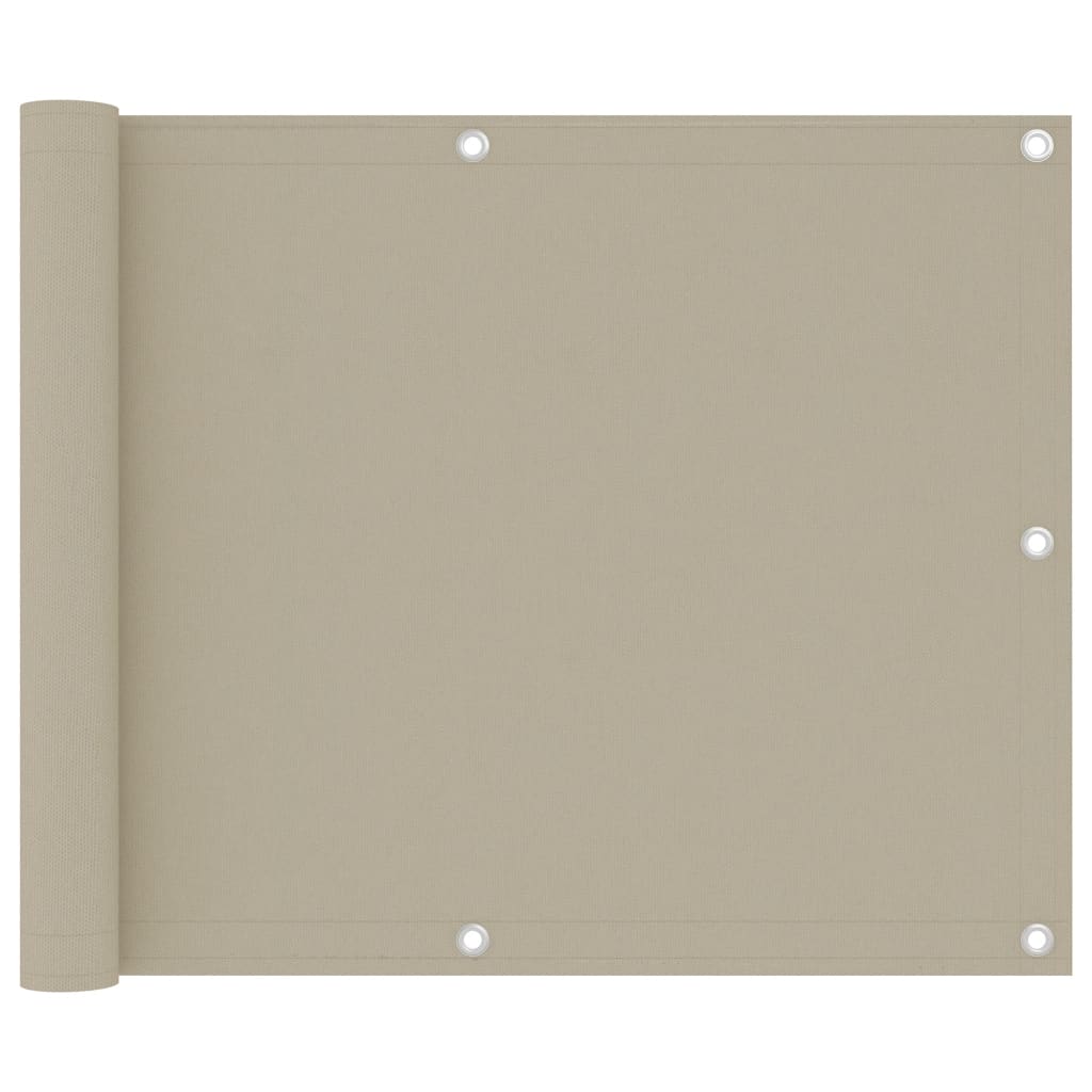 Parvekkeen suoja beige 75x300 cm Oxford kangas - Sisustajankoti.fi