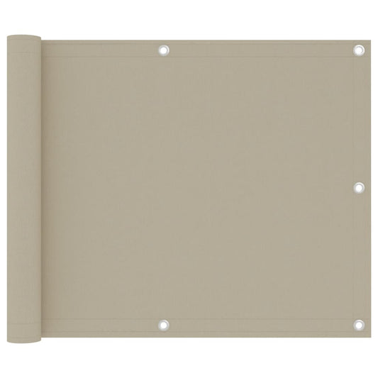 Parvekkeen suoja beige 75x500 cm Oxford kangas - Sisustajankoti.fi