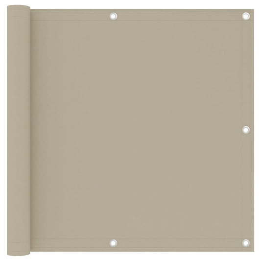 Parvekkeen suoja beige 90x500 cm Oxford kangas - Sisustajankoti.fi