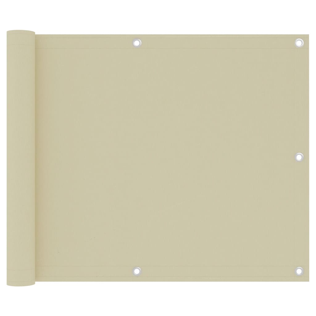 Parvekkeen suoja kerma 75x300 cm Oxford kangas - Sisustajankoti.fi