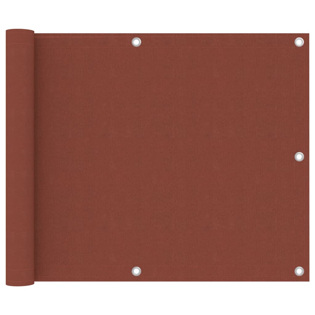 Parvekkeen suoja terrakotta 75x500 cm Oxford kangas - Sisustajankoti.fi
