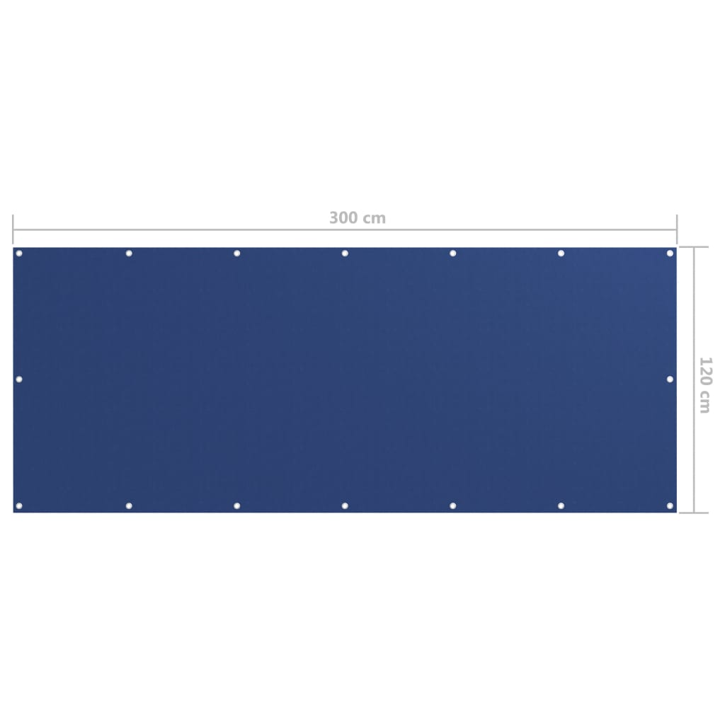 Parvekkeen suoja sininen 120x300 cm Oxford kangas - Sisustajankoti.fi