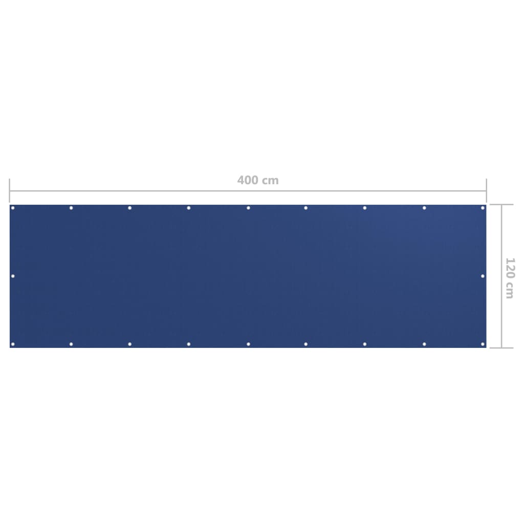 Parvekkeen suoja sininen120x400 cm Oxford kangas - Sisustajankoti.fi