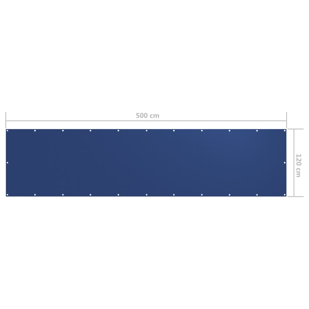 Parvekkeen suoja sininen120x500cm Oxford kangas - Sisustajankoti.fi