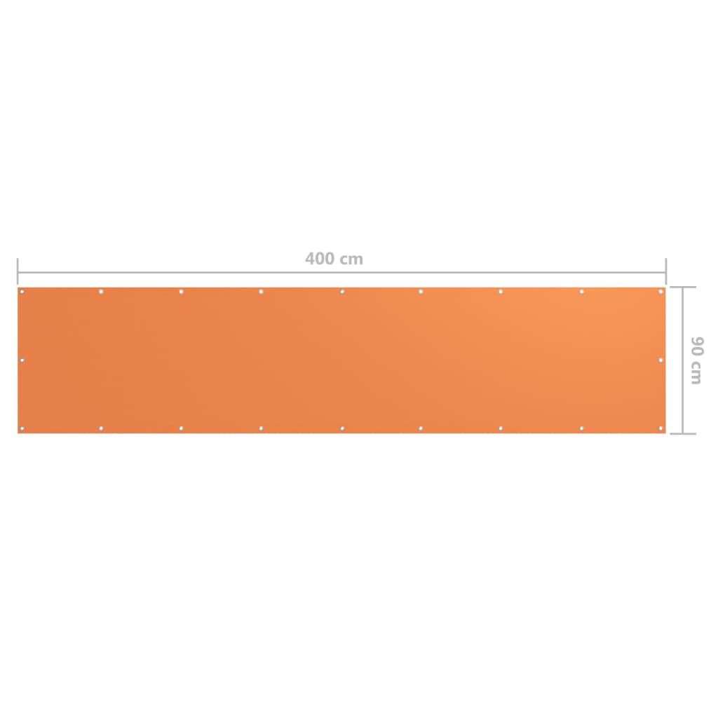 Parvekkeen suoja oranssi 90x400 cm Oxford kangas - Sisustajankoti.fi