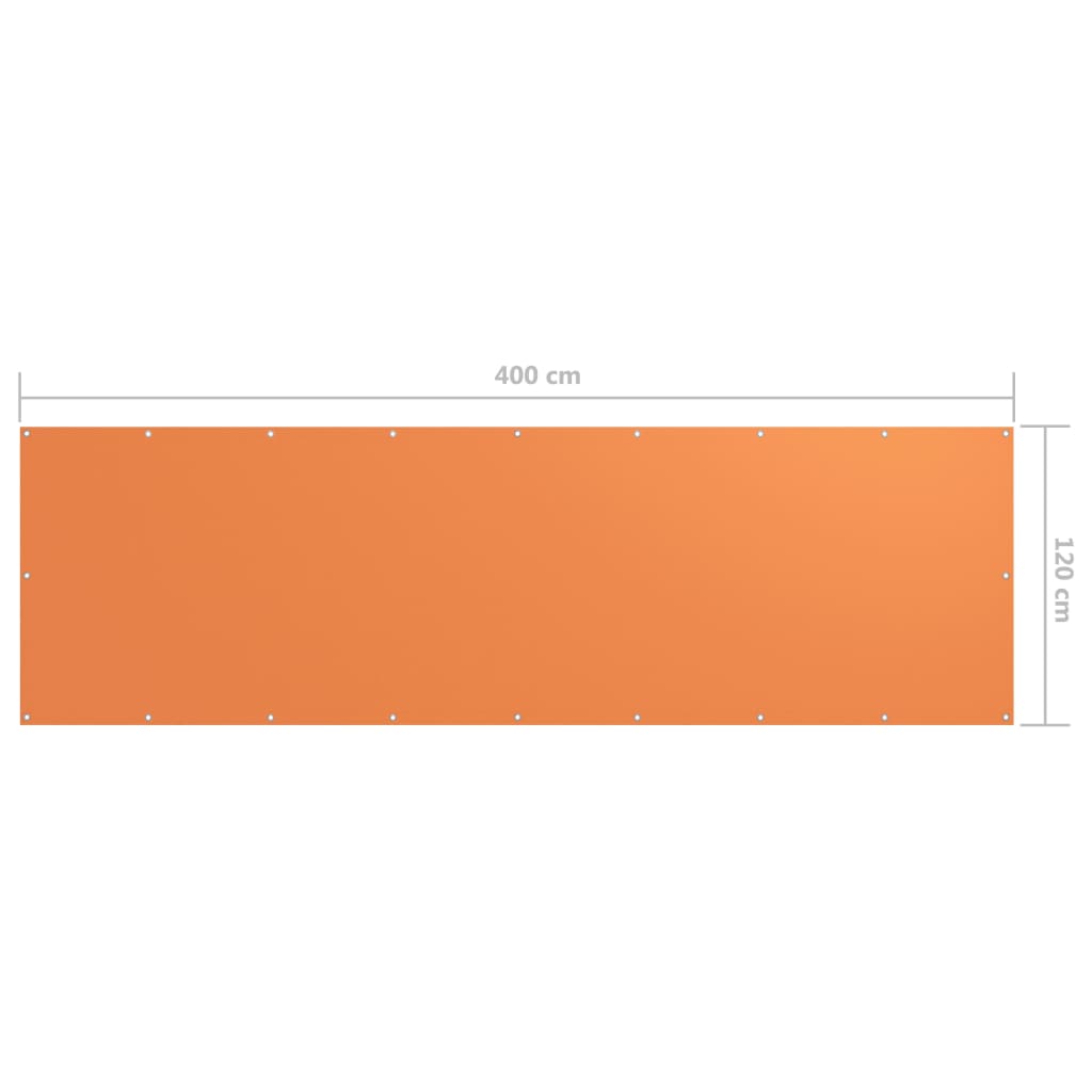 Parvekkeen suoja oranssi 120x400 cm Oxford kangas - Sisustajankoti.fi