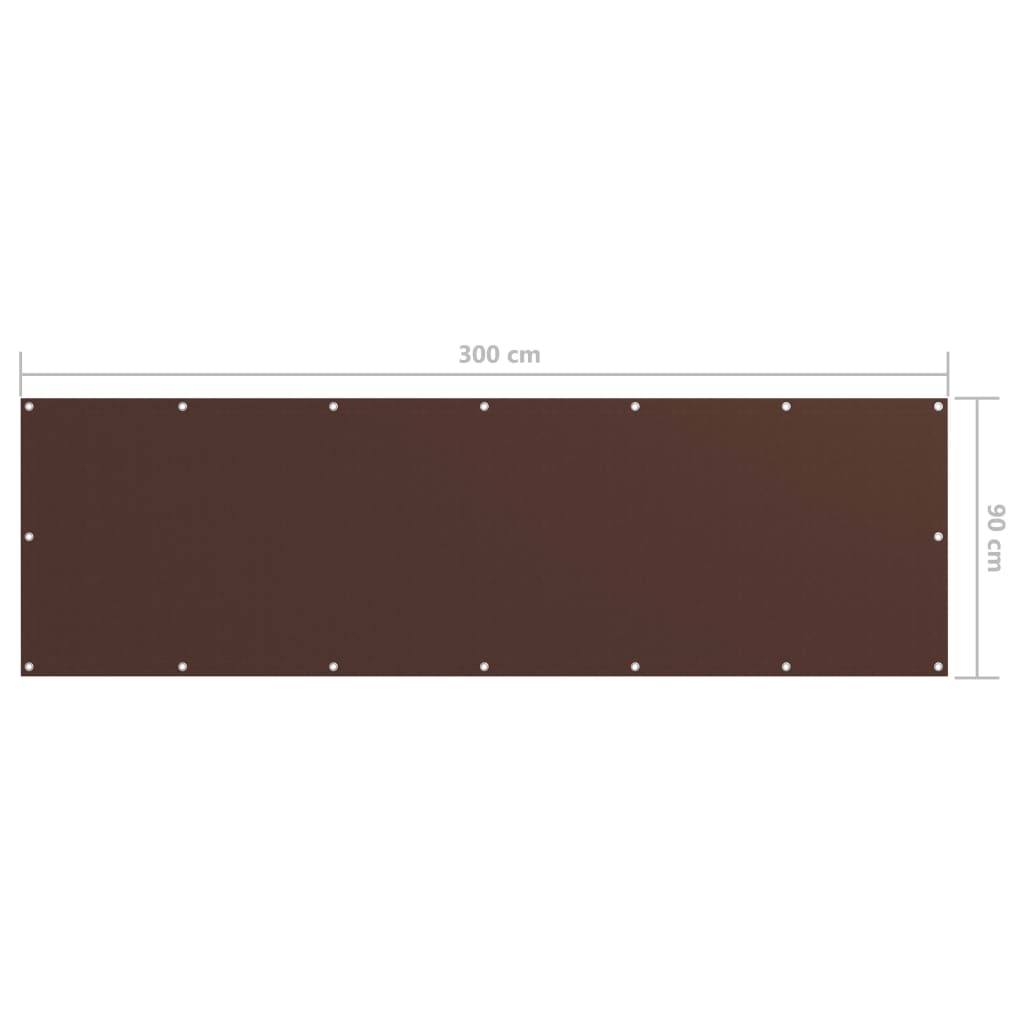 Parvekkeen suoja ruskea 90x300 cm Oxford kangas - Sisustajankoti.fi
