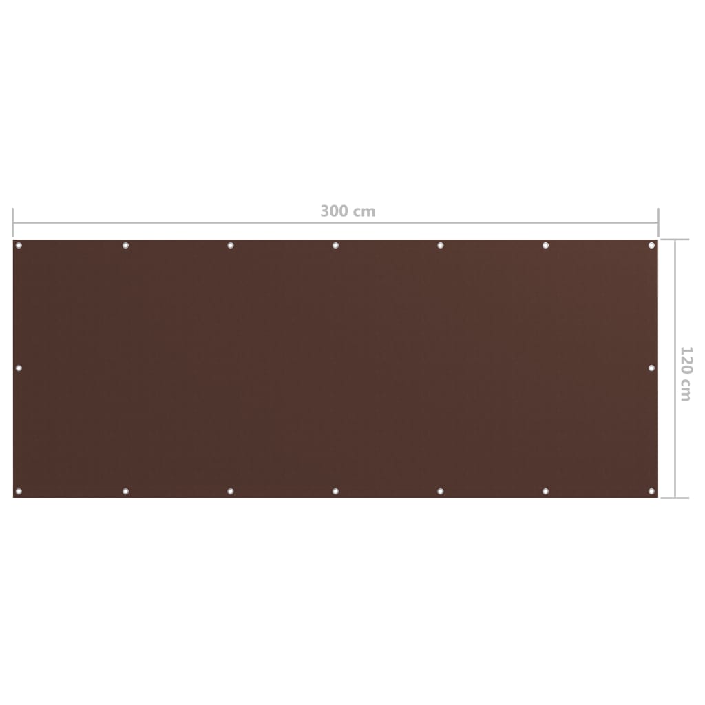 Parvekkeen suoja ruskea 120x300 cm Oxford kangas - Sisustajankoti.fi