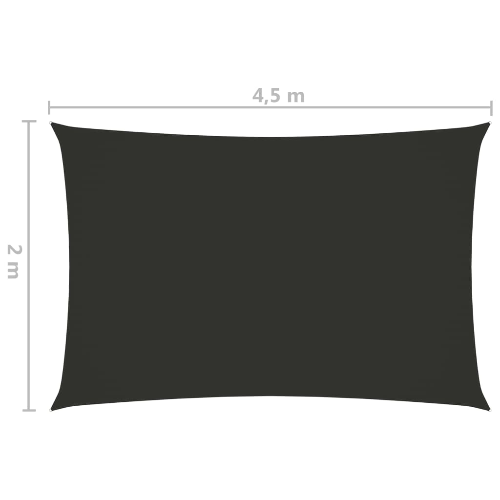 Aurinkopurje Oxford-kangas suorakaide 2x4,5 m antrasiitti - Sisustajankoti.fi
