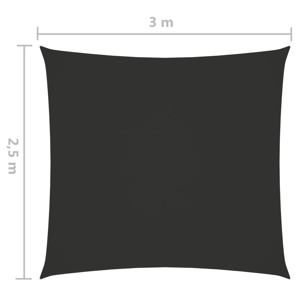 Aurinkopurje Oxford-kangas suorakaide 2,5x3 m antrasiitti - Sisustajankoti.fi