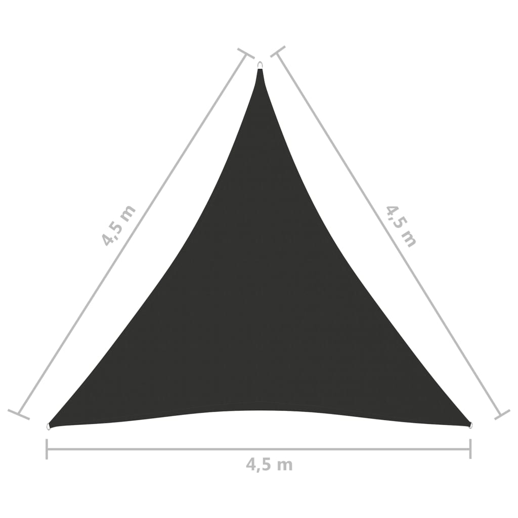 Aurinkopurje Oxford-kangas kolmio 4,5x4,5x4,5 m antrasiitti - Sisustajankoti.fi