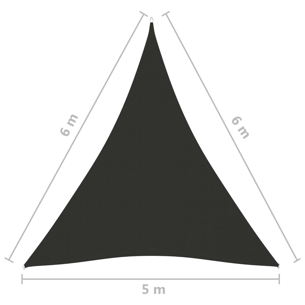 Aurinkopurje Oxford-kangas kolmio 5x6x6 m antrasiitti - Sisustajankoti.fi