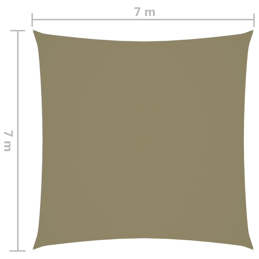 Aurinkopurje Oxford-kangas neliö 7x7 m beige - Sisustajankoti.fi