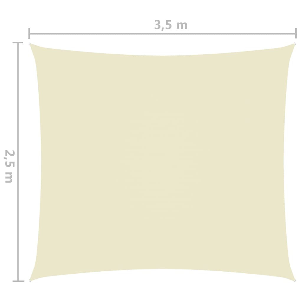 Aurinkopurje Oxford-kangas suorakaide 2,5x3,5 m kerma - Sisustajankoti.fi