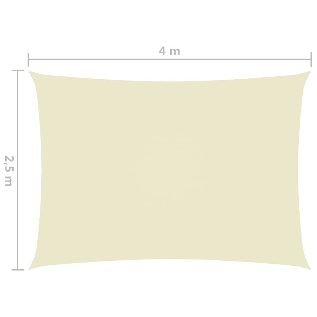 Aurinkopurje Oxford-kangas suorakaide 2,5x4 m kerma - Sisustajankoti.fi