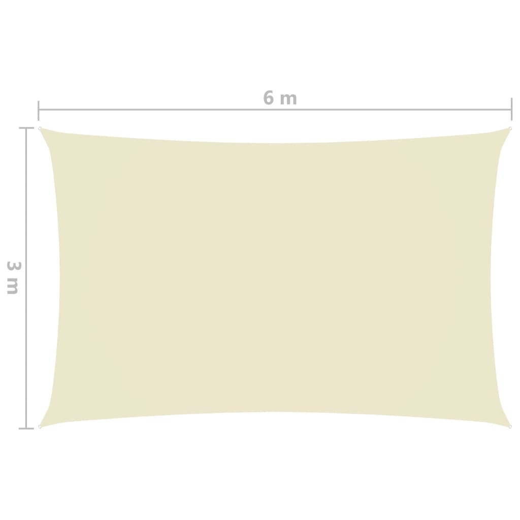 Aurinkopurje Oxford-kangas suorakaide 3x6 m kerma - Sisustajankoti.fi