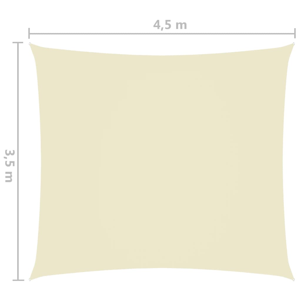 Aurinkopurje Oxford-kangas suorakaide 3,5x4,5 m kerma - Sisustajankoti.fi